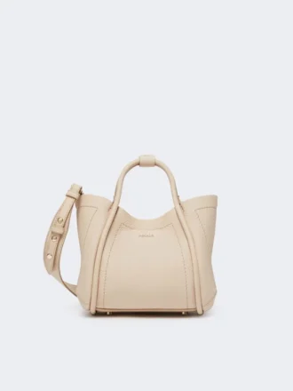 Extra kleine leren maritieme tas, ijsblauw