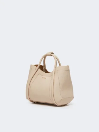 Extra kleine leren maritieme tas, ijsblauw