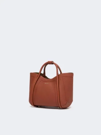 Extra kleine leren maritieme tas, roestkleur