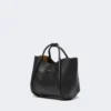 Extra kleine leren tas in marineblauw, zwart Extra kleine leren tas in marineblauw, zwart