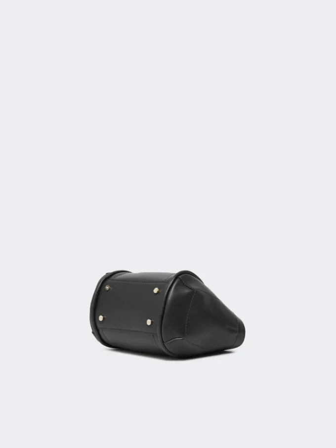 Extra kleine leren tas in marineblauw, zwart Extra kleine leren tas in marineblauw, zwart