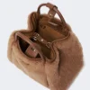 Extra kleine marine tas van teddy-stof, camel Extra kleine marine tas van teddy-stof, camel