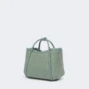 Extra kleine maritieme tas met raffia-look en mandvlechtwerk, saliegroen Extra kleine maritieme tas met raffia-look en mandvlechtwerk, saliegroen