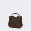 Extra kleine tas in maritieme stijl met ruitpatroon in mandvlechtwerk, donkerbruin Extra kleine tas in maritieme stijl met ruitpatroon in mandvlechtwerk, donkerbruin