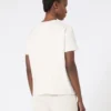 Geborduurd jersey T-shirt, zandkleur Geborduurd jersey T-shirt, zandkleur