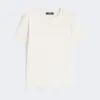 Geborduurd jersey T-shirt, zandkleur Geborduurd jersey T-shirt, zandkleur