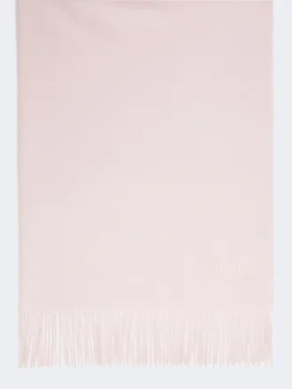Geborduurde kasjmier stola met franjes, roze Geborduurde kasjmier stola met franjes, roze