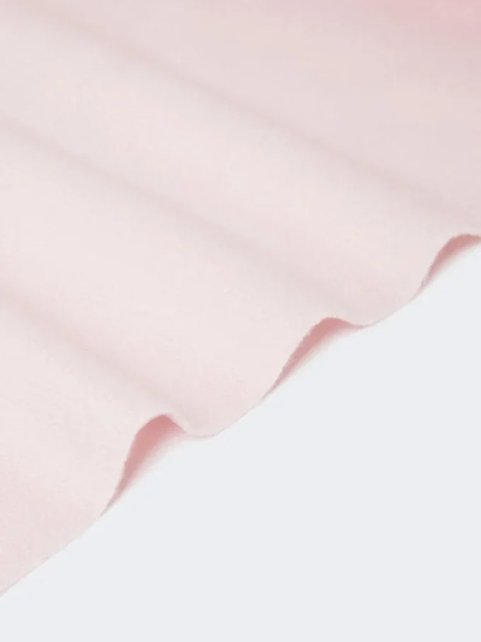 Geborduurde kasjmier stola met franjes, roze Geborduurde kasjmier stola met franjes, roze