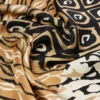 Gedrukte oversized zijden sjaal, beige Gedrukte oversized zijden sjaal, beige