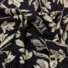 Gedrukte oversized zijden sjaal, zwart