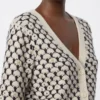 Gepatronneerd vest van wol en kasjmier, beige Gepatronneerd vest van wol en kasjmier, beige