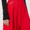Gepleateerde stretch-wollen broek, rood Gepleateerde stretch-wollen broek, rood