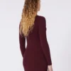Geribd vest van viscose, bordeaux Geribd vest van viscose, bordeaux