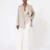 Geribde kasjmier trui, beige Geribde kasjmier trui, beige