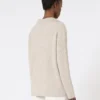Geribde kasjmier trui, beige Geribde kasjmier trui, beige