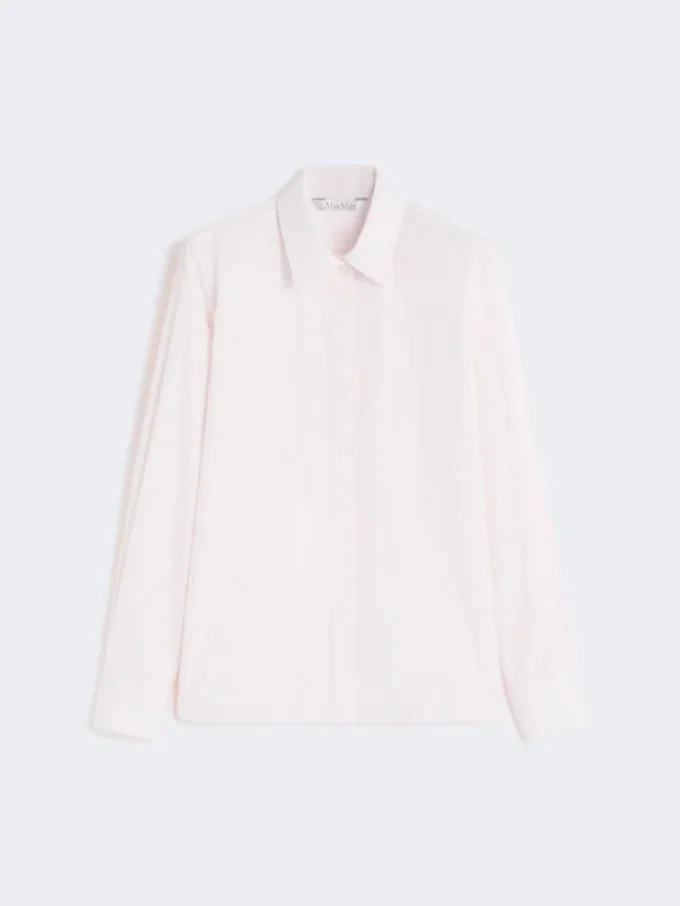 Gestreepte popeline overhemd, roze Gestreepte popeline overhemd, roze