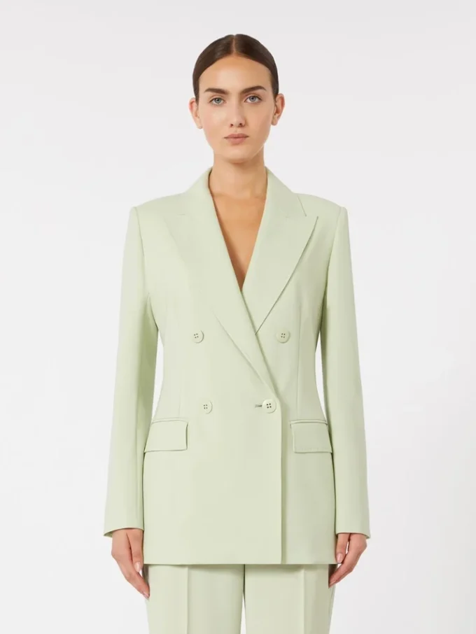 Getailleerde blazer van wolcrêpe, groen Getailleerde blazer van wolcrêpe, groen