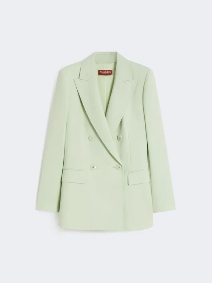 Getailleerde blazer van wolcrêpe, groen Getailleerde blazer van wolcrêpe, groen