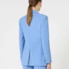 Getailleerde blazer van wolcrêpe, lichtblauw Getailleerde blazer van wolcrêpe, lichtblauw