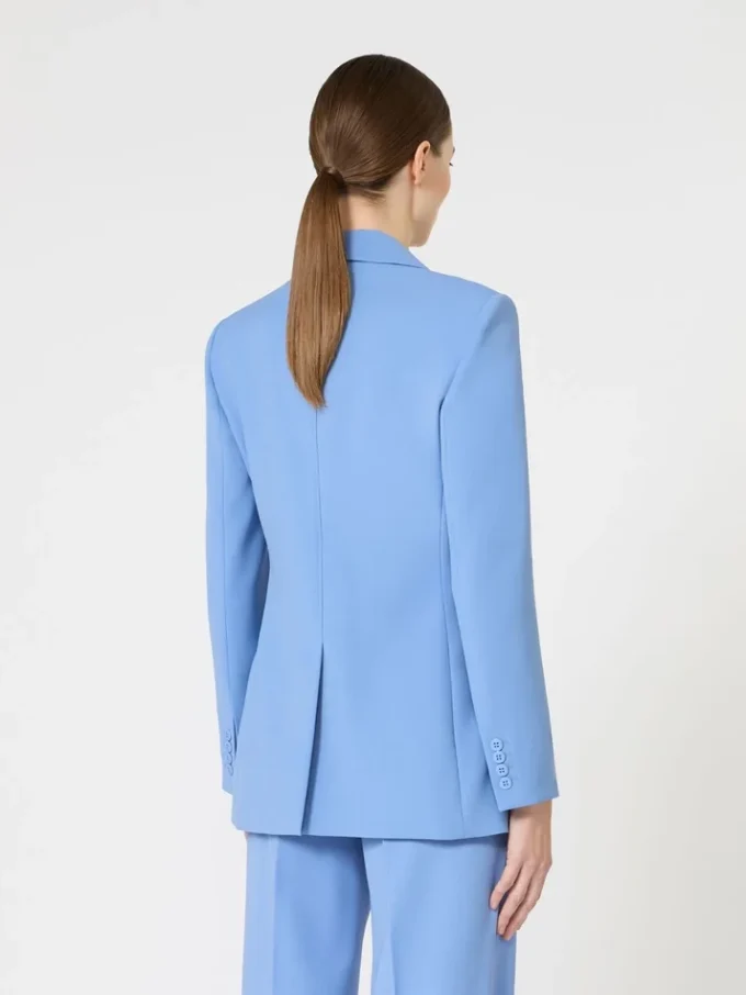 Getailleerde blazer van wolcrêpe, lichtblauw Getailleerde blazer van wolcrêpe, lichtblauw