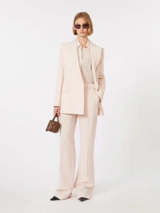 Getailleerde blazer van wolcrêpe, roze