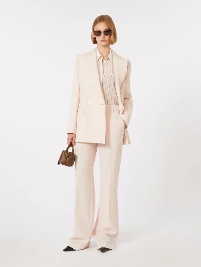 Wollen crêpe broek, roze Wollen crêpe broek, roze