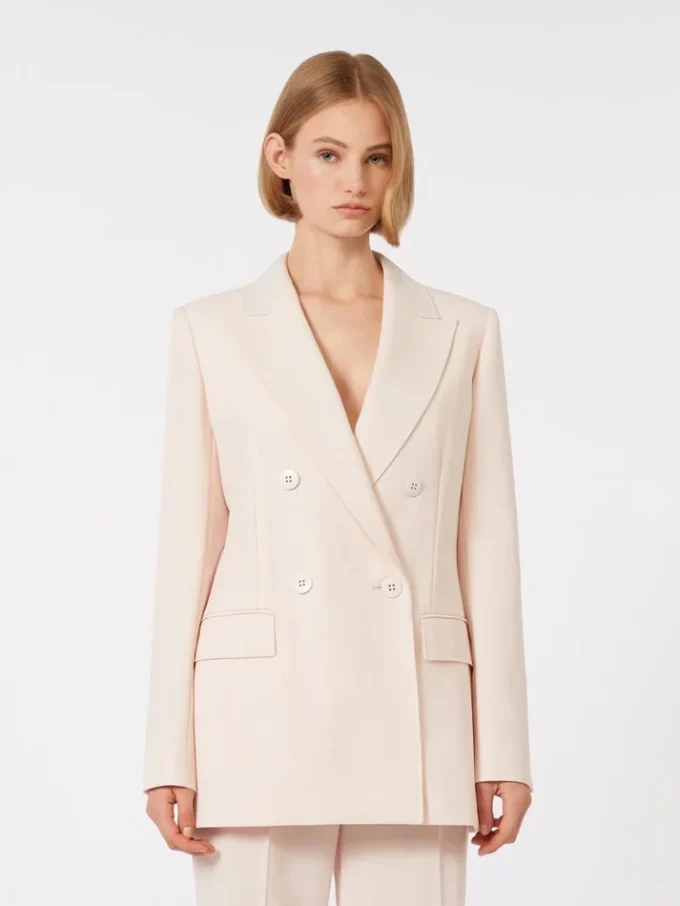 Getailleerde blazer van wolcrêpe, roze Getailleerde blazer van wolcrêpe, roze
