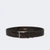 Gevlochten leren riem, zwart Gevlochten leren riem, zwart