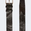 Gevlochten leren riem, zwart Gevlochten leren riem, zwart