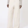Gewassen katoenen broek, naturel Gewassen katoenen broek, naturel