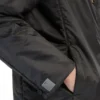 Gewatteerd, waterafstotend jack met capuchon, zwart Gewatteerd, waterafstotend jack met capuchon, zwart