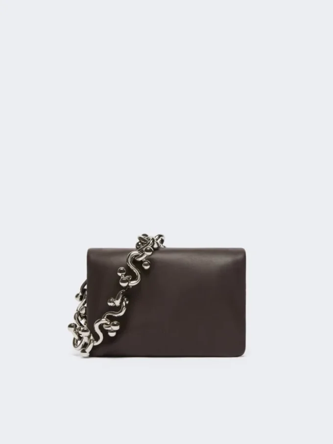 Gewatteerde mini-Soffy-tas van nappaleer, cacao Gewatteerde mini-Soffy-tas van nappaleer, cacao