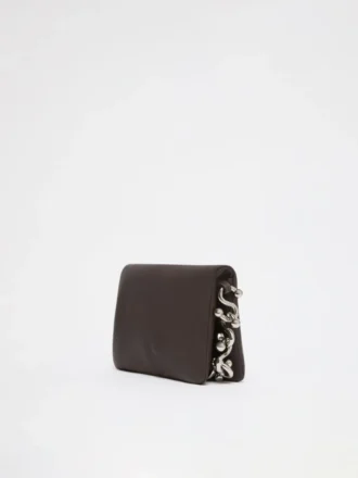 Gewatteerde mini-Soffy-tas van nappaleer, cacao