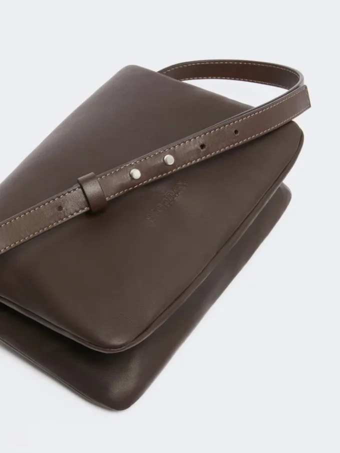 Gewatteerde mini-Soffy-tas van nappaleer, cacao Gewatteerde mini-Soffy-tas van nappaleer, cacao