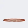 Geweven leren riem, roestkleur Geweven leren riem, roestkleur