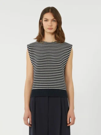 Gilet van katoengaren, marineblauw