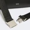 Grote, matglanzende leren handtas, zwart Grote, matglanzende leren handtas, zwart