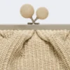Grote pasticcino-tas met raffia-effect, tortelduif Grote pasticcino-tas met raffia-effect, tortelduif