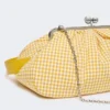 Grote Pasticcino-tas van katoen met gingham-ruit, geel Grote Pasticcino-tas van katoen met gingham-ruit, geel