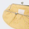 Grote Pasticcino-tas van katoen met gingham-ruit, geel Grote Pasticcino-tas van katoen met gingham-ruit, geel