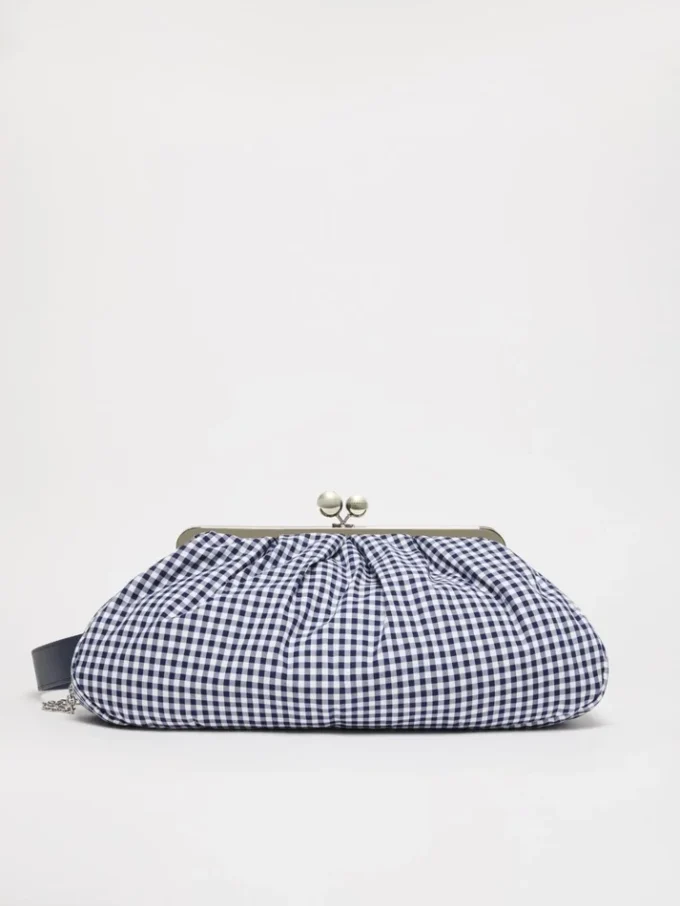 Grote Pasticcino-tas van katoen met gingham-ruit, ultramarijn Grote Pasticcino-tas van katoen met gingham-ruit, ultramarijn