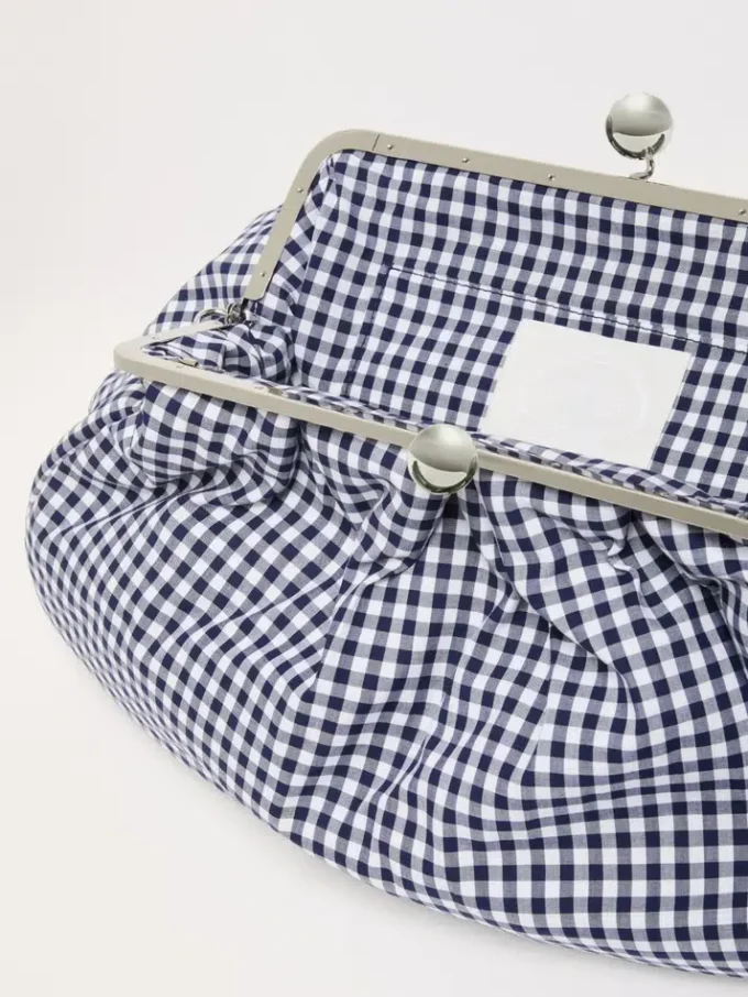 Grote Pasticcino-tas van katoen met gingham-ruit, ultramarijn Grote Pasticcino-tas van katoen met gingham-ruit, ultramarijn