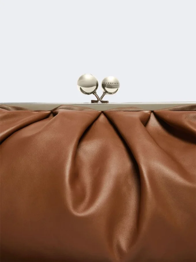 Grote Pasticcino-tas van schapenleer, tabak