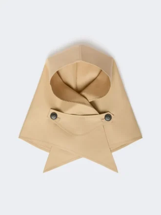 Hoed-foulard van waterafstotende gabardine, beige Hoed-foulard van waterafstotende gabardine, beige