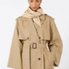 Hoed-foulard van waterafstotende gabardine, beige Hoed-foulard van waterafstotende gabardine, beige