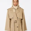 Hoed-foulard van waterafstotende gabardine, beige Hoed-foulard van waterafstotende gabardine, beige