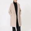 Iconische Teddy Bear Icon Coat van alpaca en wol, beige
