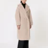 Iconische Teddy Bear Icon Coat van alpaca en wol, beige
