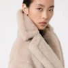 Iconische Teddy Bear Icon Coat van alpaca en wol, beige