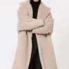 Iconische Teddy Bear Icon Coat van alpaca en wol, beige